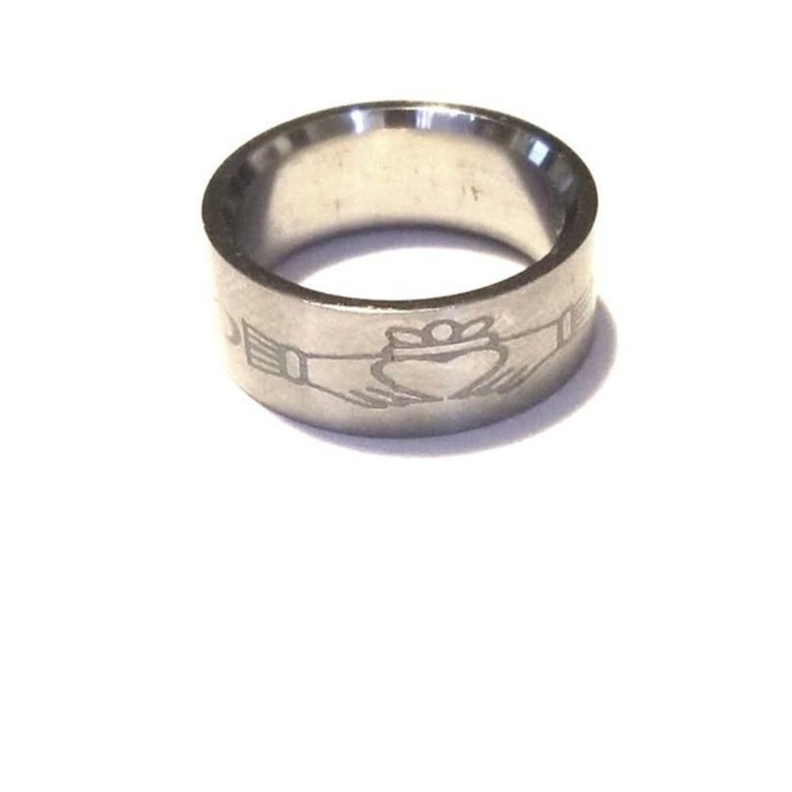 New Claddagh Stainless Steel Ring Size 7